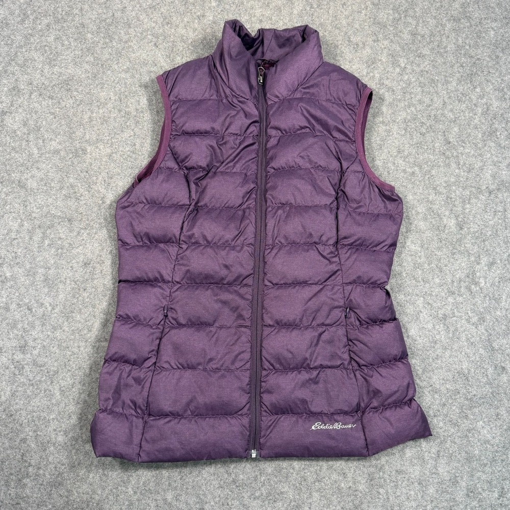 Eddie‎ Bauer Deep Eggplant Purple Cirruslite Down Puffer Vest Women's Size XS